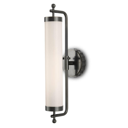 Currey and Company Latimer Bronze Wall Sconce White, Oil Rubbed Bronze
