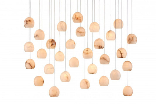 Currey and Company Lazio 30-Light Linear Multi-Drop Pendant White