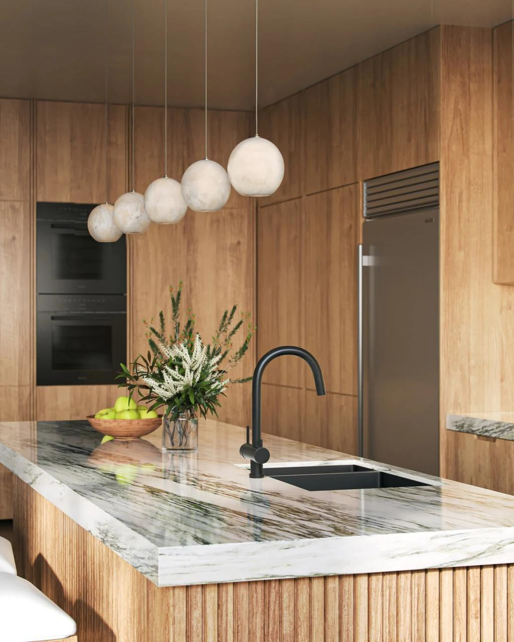 Currey and Company Lazio 7-Light Round Multi-Drop Pendant