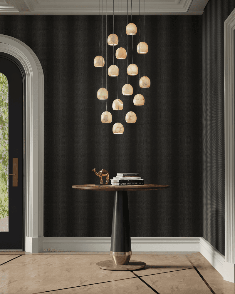 Currey and Company Lazio 7-Light Round Multi-Drop Pendant
