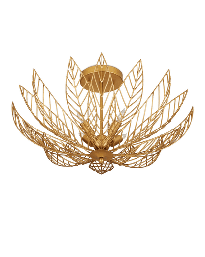 Currey and Company Leaflace Semi-Flush Mount