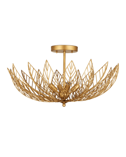 Currey and Company Leaflace Semi-Flush Mount