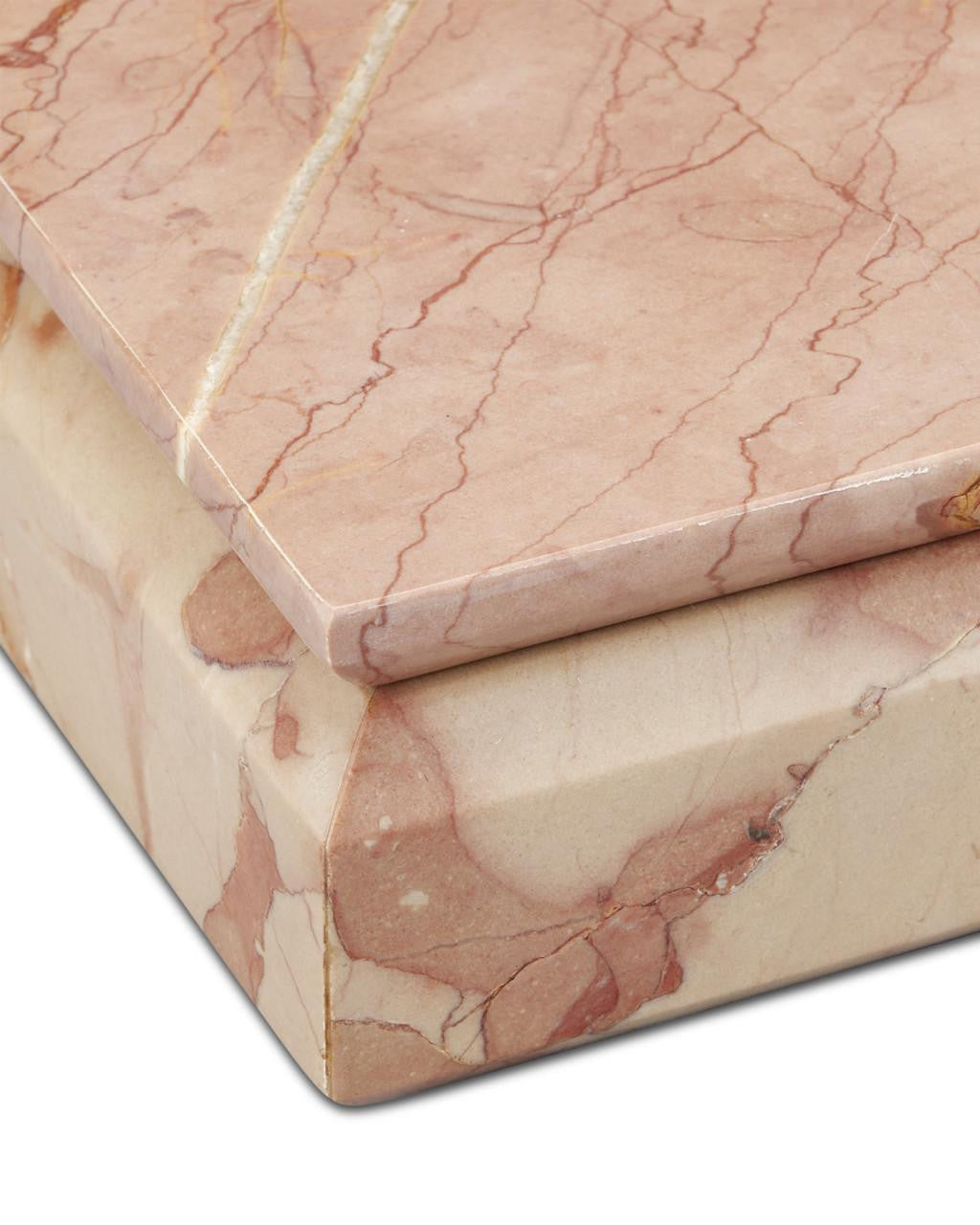 Currey and Company Leslie Rosa Marble Box