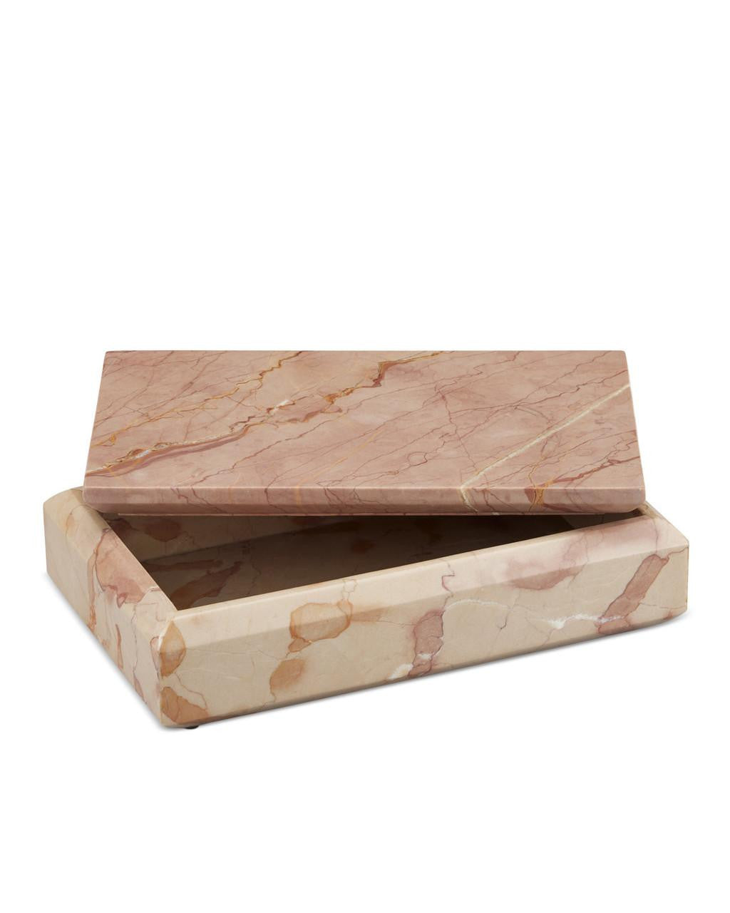 Currey and Company Leslie Rosa Marble Box