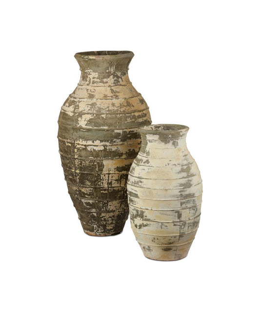 Currey and Company Lipari Extra Large Antique White Urn
