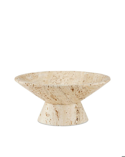 Currey and Company Lubo Travertine Small Bowl Natural
