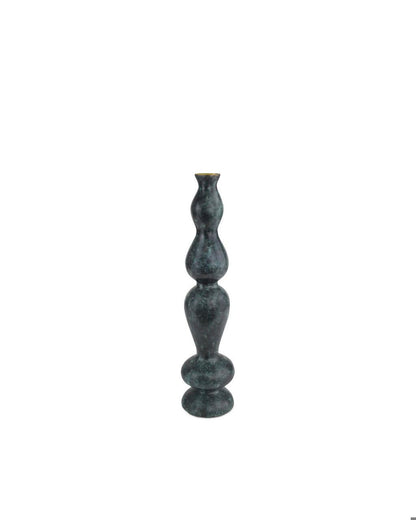 Currey and Company Luganzo Small Bronze Vase Jade Green, Gold