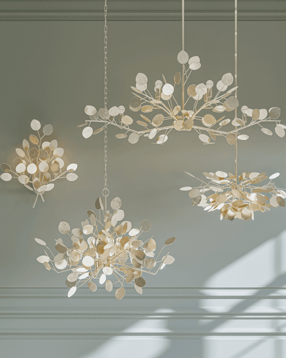 Currey and Company Lunaria Large Silver Chandelier