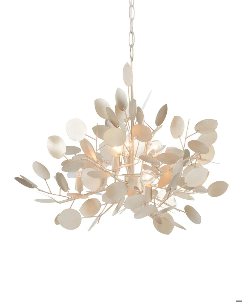 Currey and Company Lunaria Large Silver Chandelier