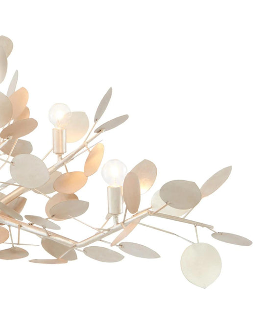 Currey and Company Lunaria Silver Oval Chandelier