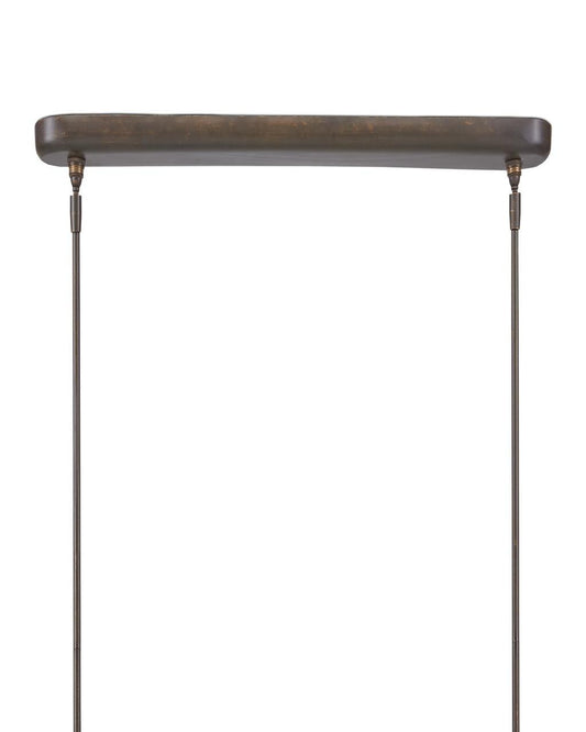 Currey and Company Lyon Large Bronze Linear Chandelier
