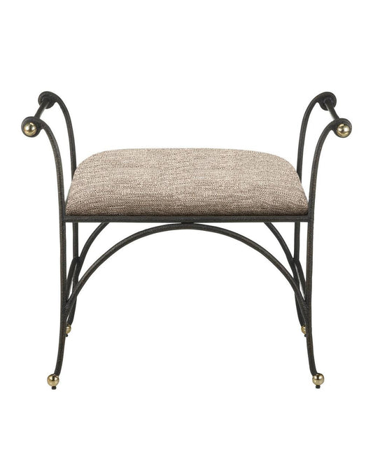 Currey and Company Mabel Ottoman, Perf Barrett Sandstone