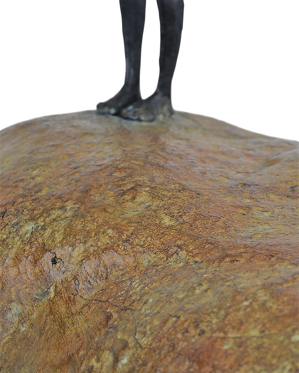 Currey and Company Man on Rock Small Bronze