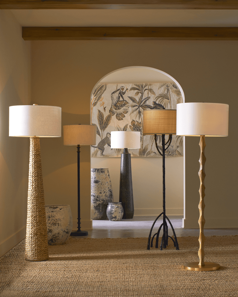 Currey and Company Mangrove Bronze Floor Lamp