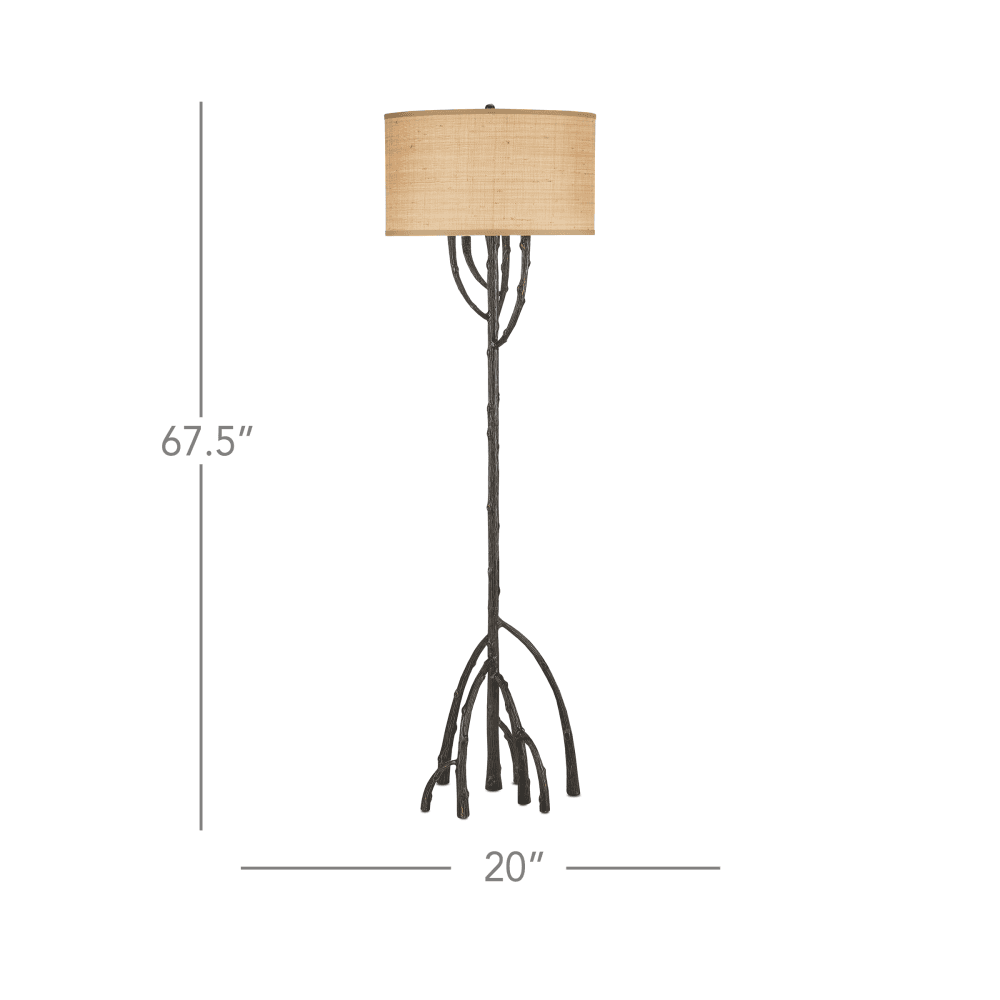 Currey and Company Mangrove Bronze Floor Lamp