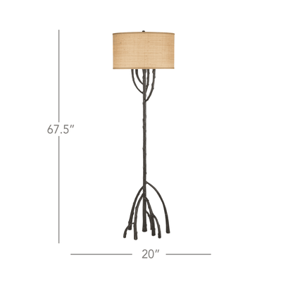 Currey and Company Mangrove Bronze Floor Lamp