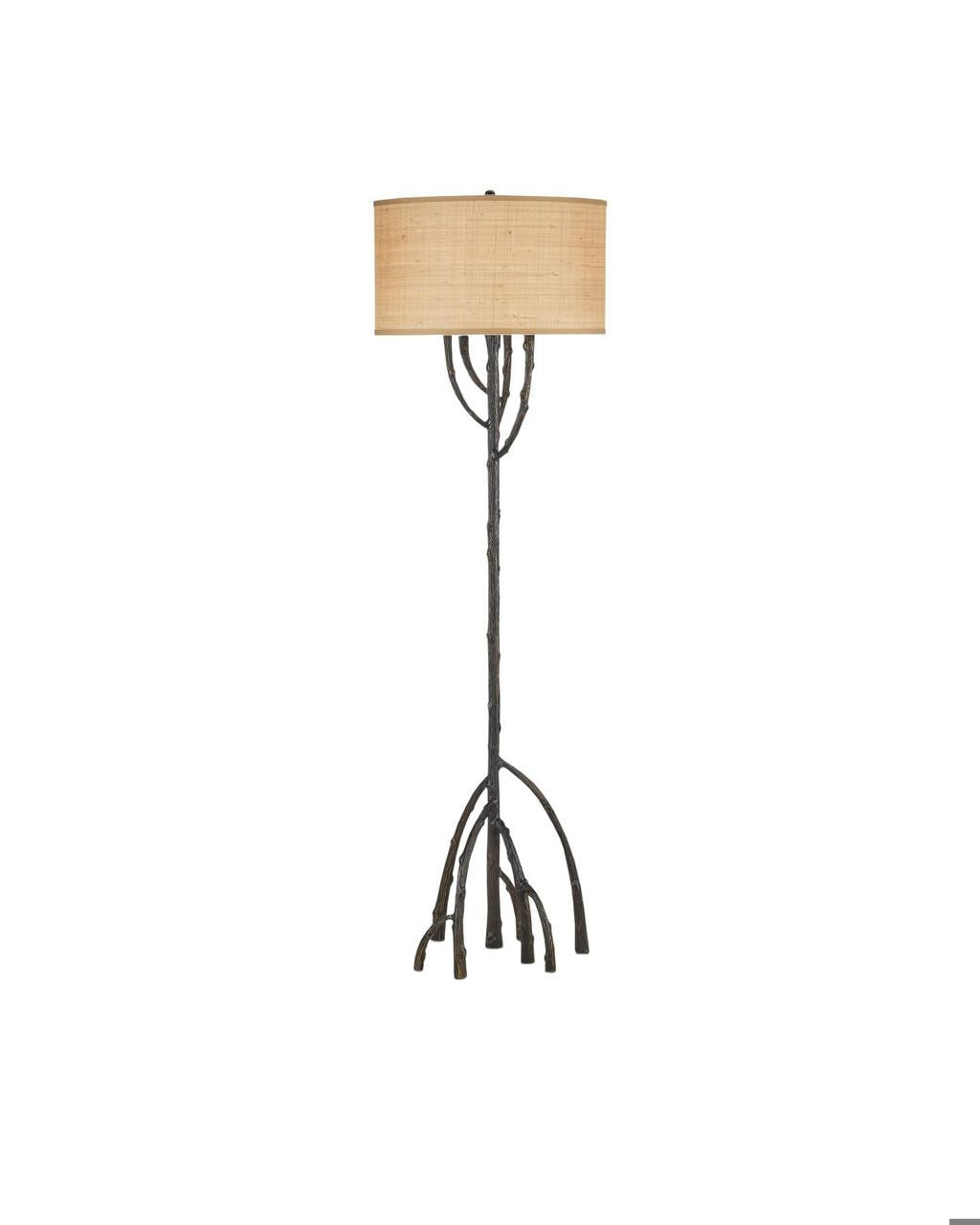 Currey and Company Mangrove Bronze Floor Lamp Bronze