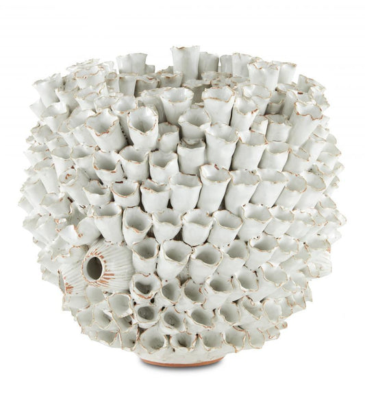 Currey and Company Manitapi Medium White Vase White