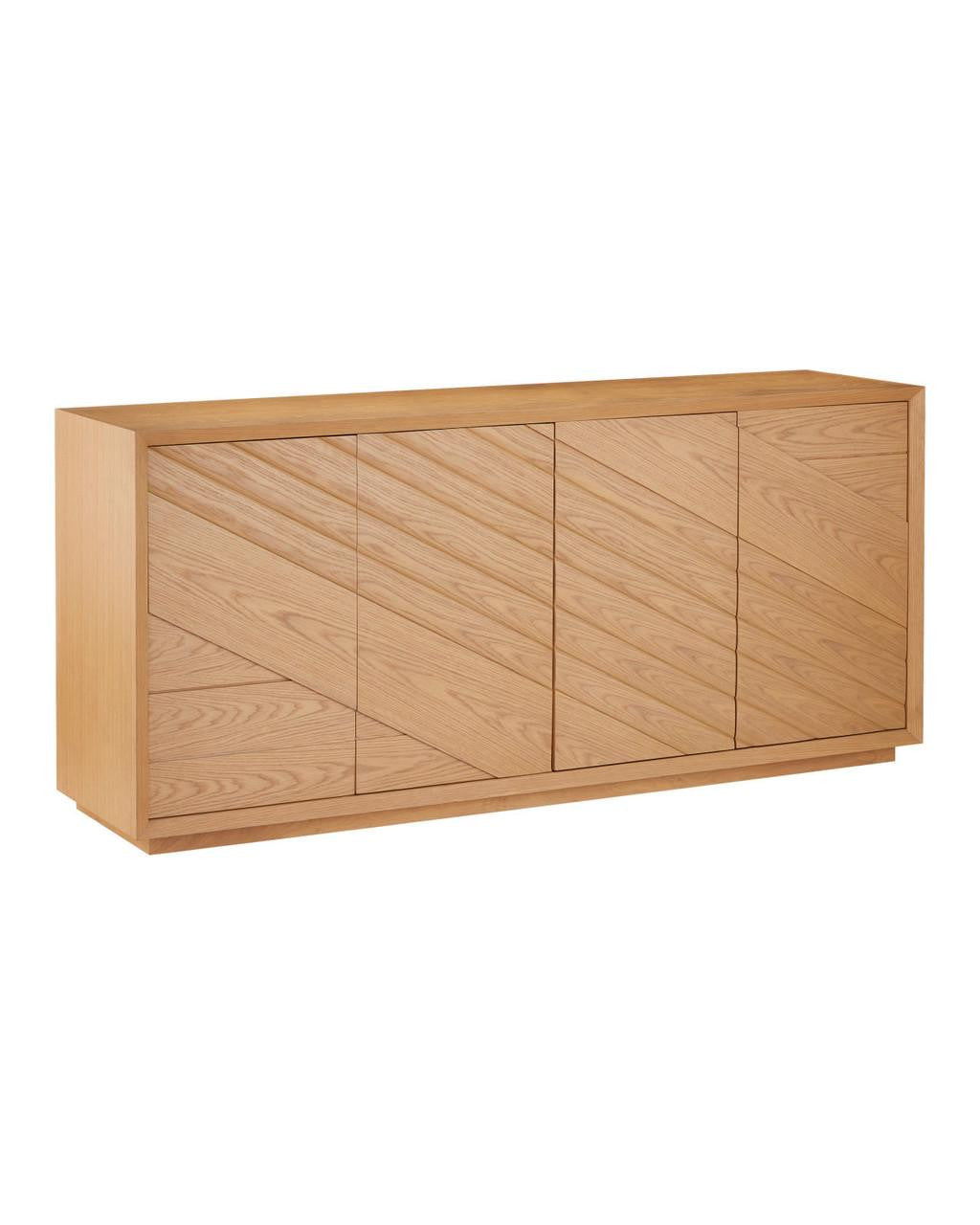 Currey and Company Margot Natural Oak Credenza Light Oak, Beige
