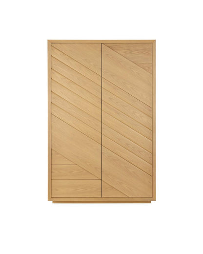 Currey and Company Margot Natural Oak Storage Cabinet