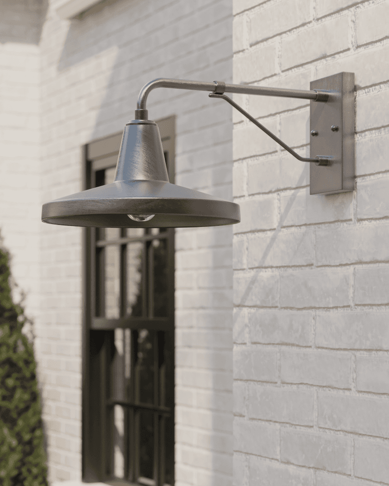 Currey and Company Mariner Silver Outdoor Wall Sconce