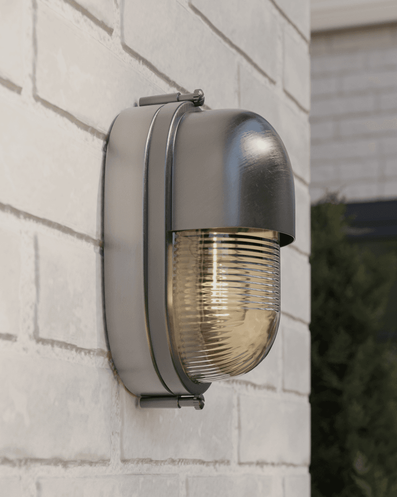Currey and Company Maritime Silver Outdoor Wall Sconce