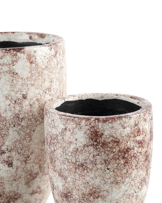 Currey and Company Marne Brown & Off-White Vase, Set of 3