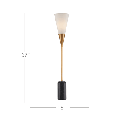 Currey and Company Martini Black Torchiere Table Lamp