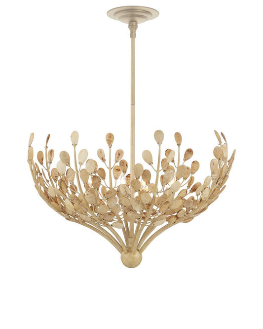 Currey and Company Maypan Chandelier Coco Cream, Natural
