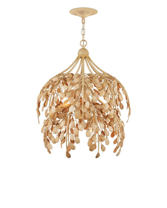 Currey and Company Maypan Pendant Coco Cream, Natural