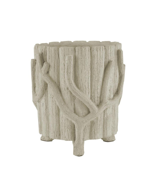 Currey and Company Medium Faux Bois Planter Portland, Faux Bois