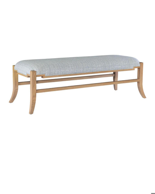 Currey and Company Melanie Blonde Bench, Greenlight Powder Blonde Ash Wood