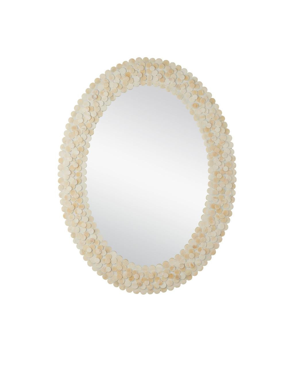 Currey and Company Merriam Oval Mirror Natural
