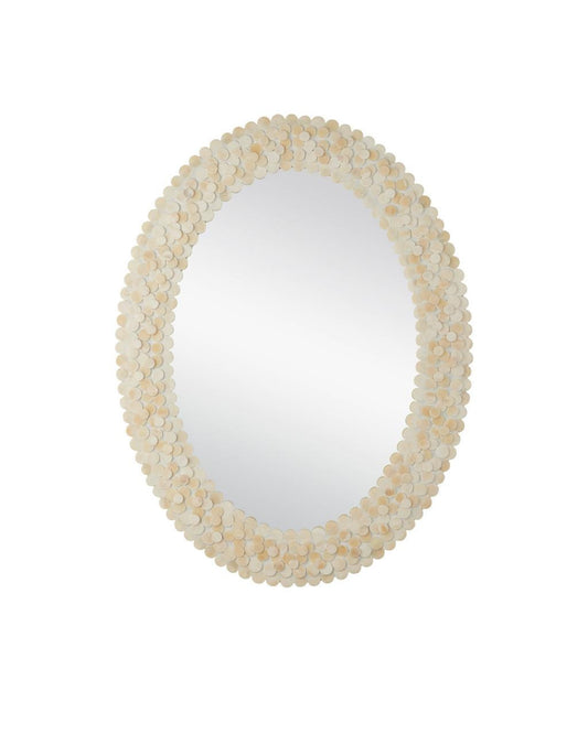 Currey and Company Merriam Oval Mirror Natural