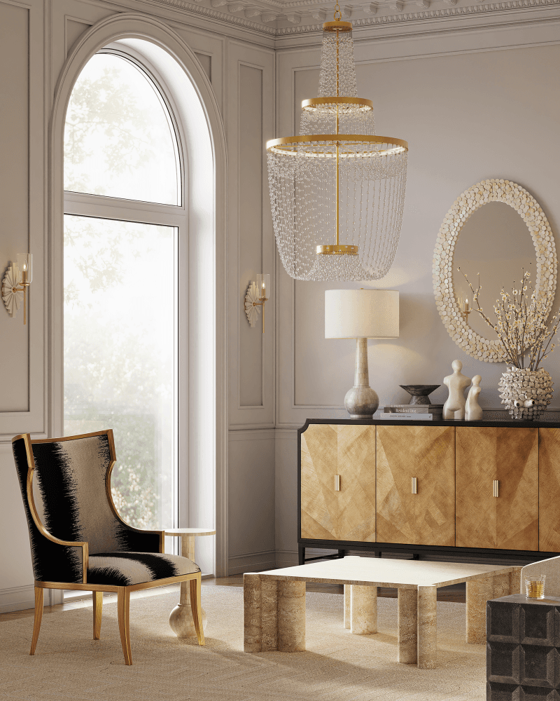 Currey and Company Merriam Oval Mirror