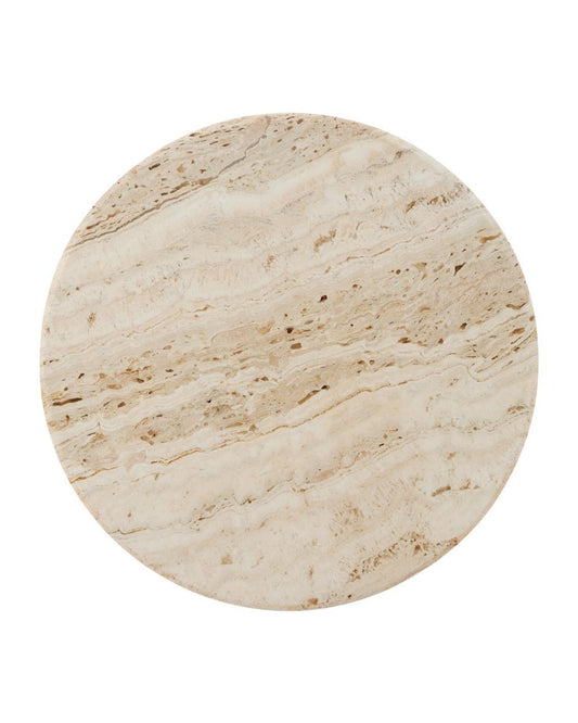 Currey and Company Miles Travertine Accent Table