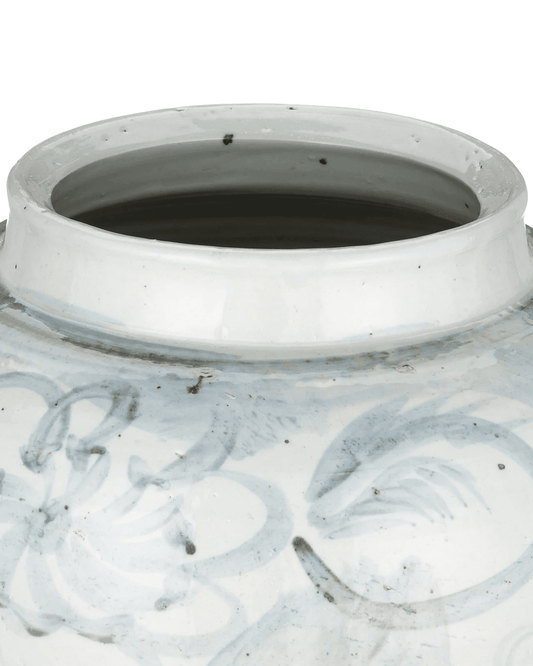 Currey and Company Ming-Style Countryside Large Preserve Pot