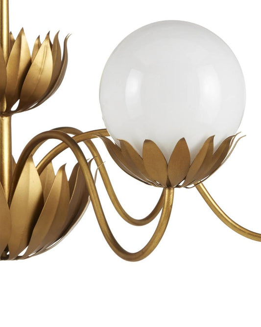 Currey and Company Mirasole Gold Chandelier