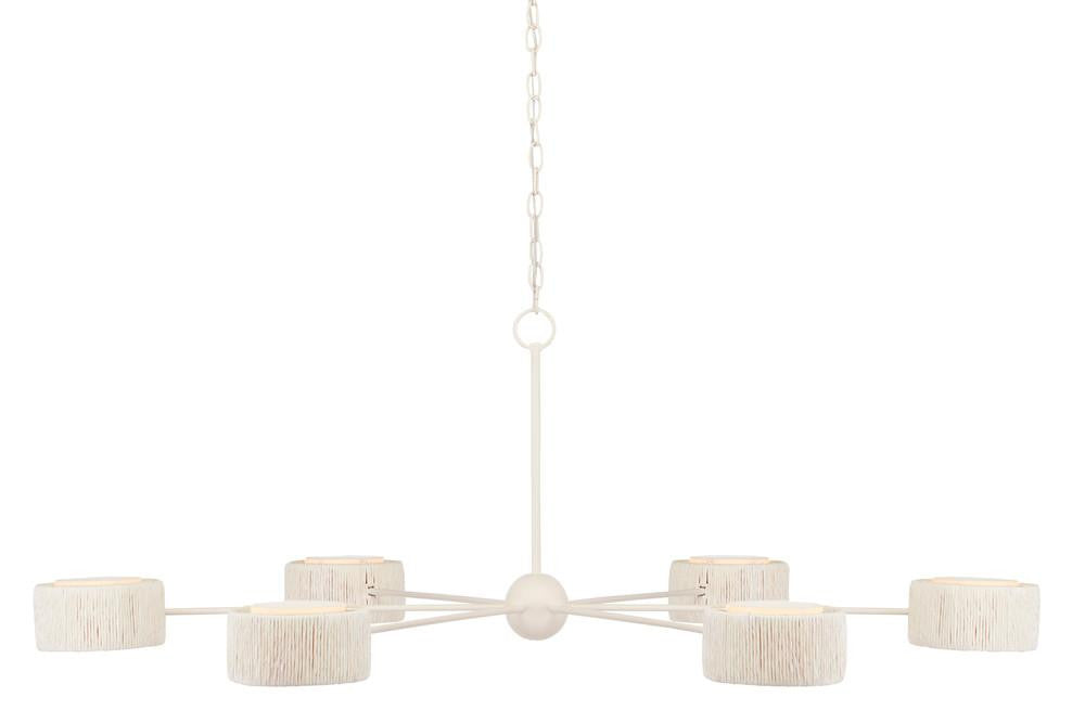 Currey and Company Monreale White Chandelier White