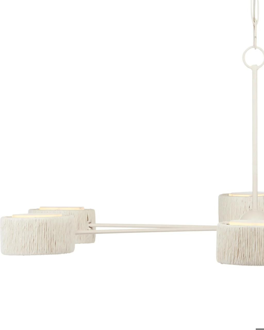 Currey and Company Monreale White Chandelier