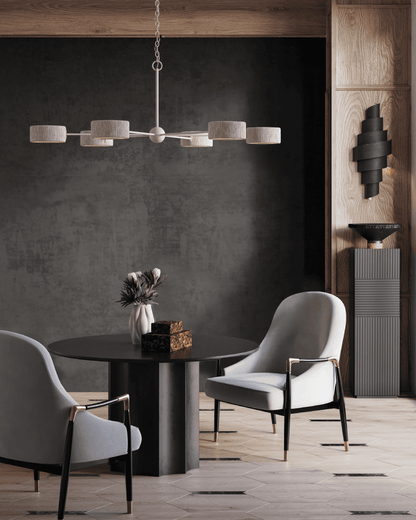 Currey and Company Monreale White Chandelier