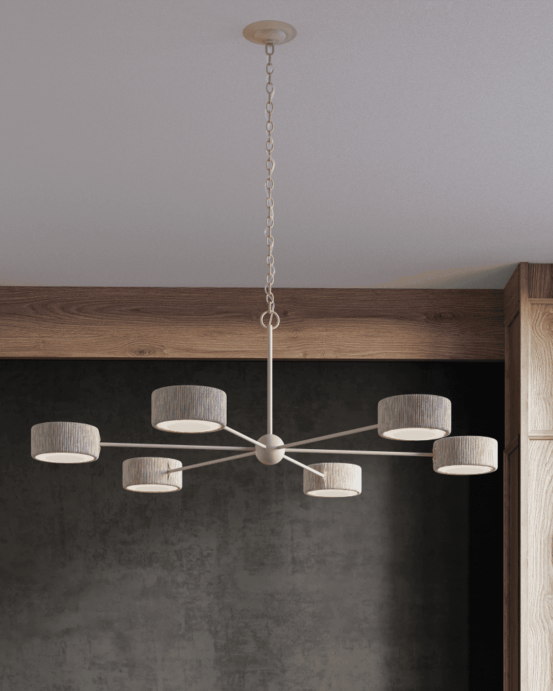 Currey and Company Monreale White Chandelier