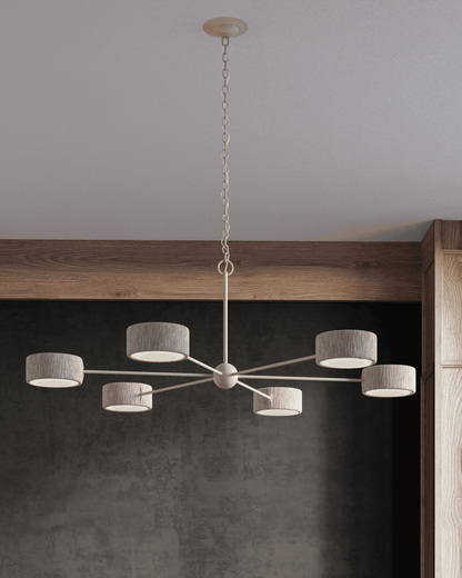 Currey and Company Monreale White Chandelier