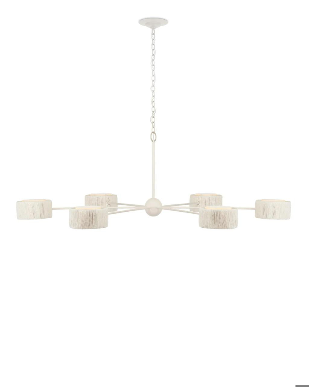 Currey and Company Monreale White Chandelier