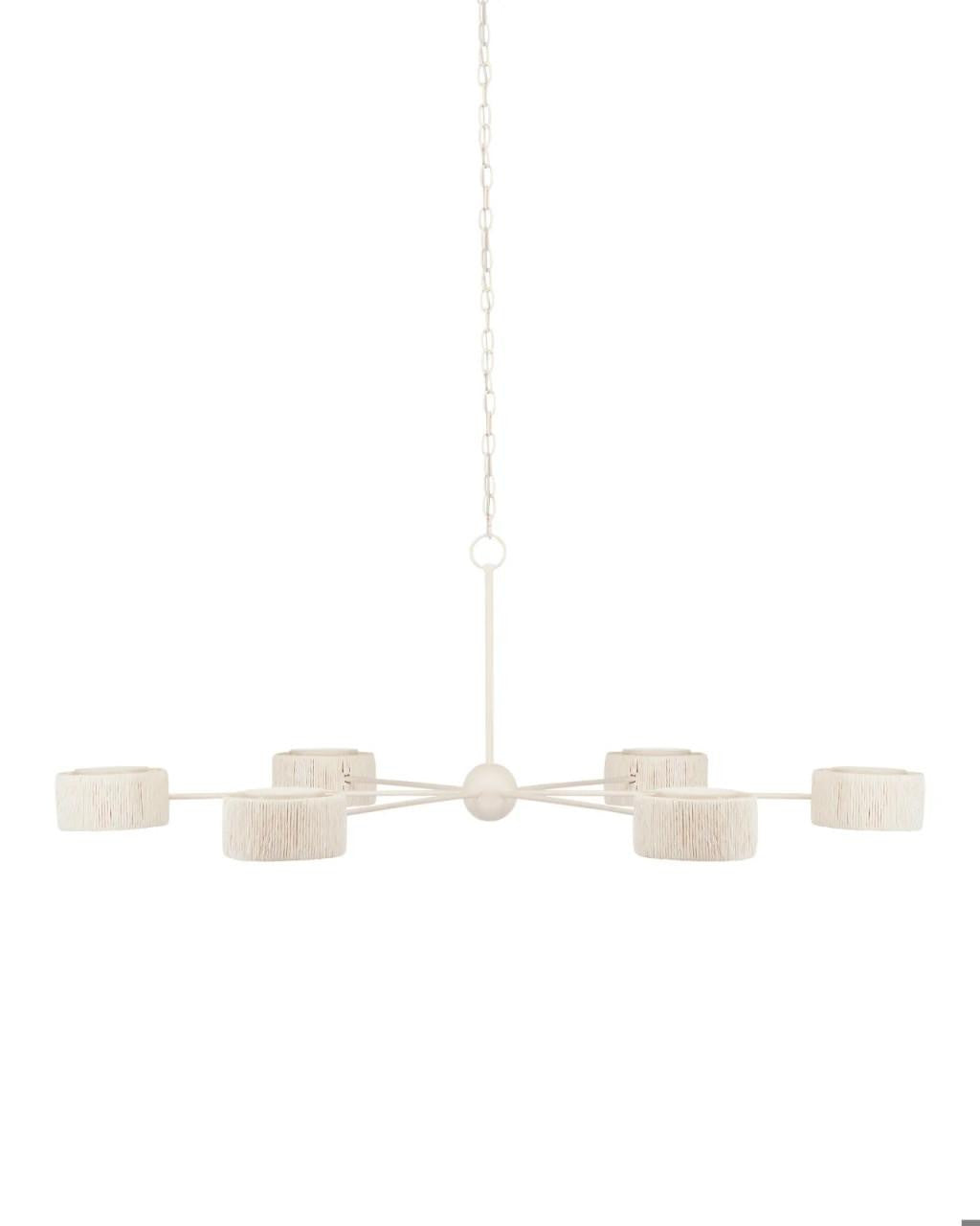 Currey and Company Monreale White Chandelier