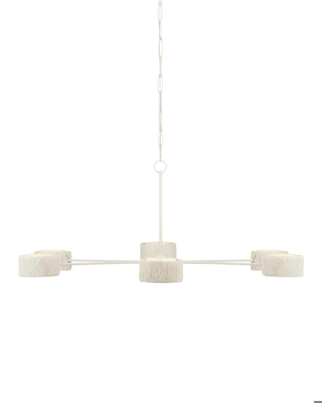 Currey and Company Monreale White Chandelier