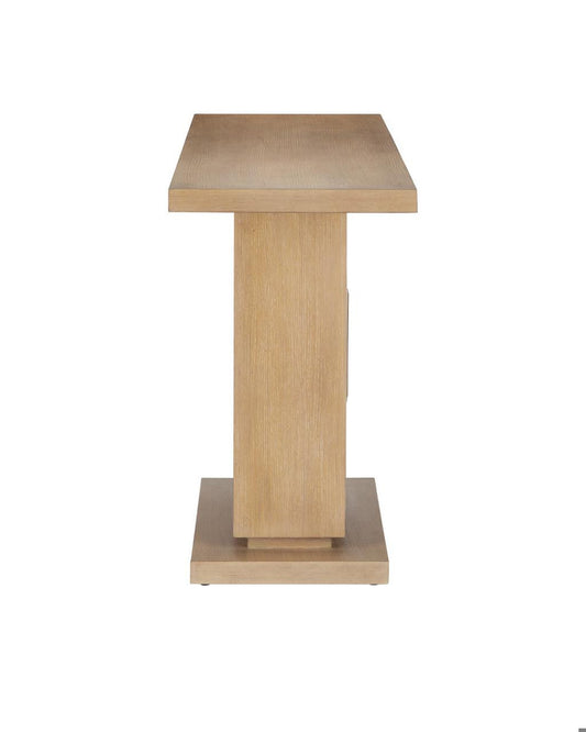 Currey and Company Morombe Washed Oak Console Table