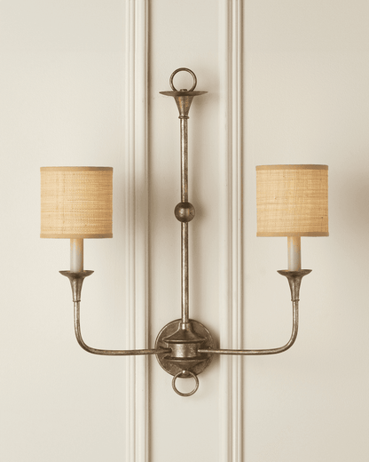 Currey and Company Nottaway Champagne Double-Light Wall Sconce