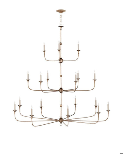 Currey and Company Nottaway Grande Bronze Chandelier Pyrite Bronze