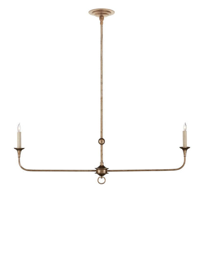 Currey and Company Nottaway Linear Bronze Chandelier Pyrite Bronze